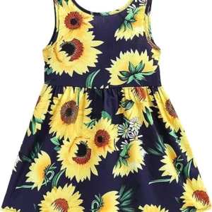 Girls Dress Kid Floral Ruffle Sleeve Unicorn Sundress Summer Toddler