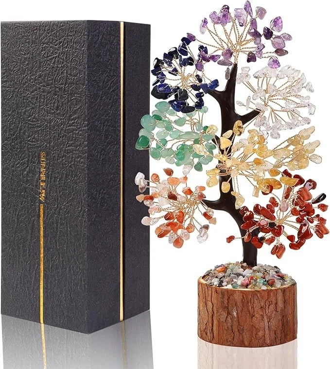 7 Chakra Crystal Tree – Handcrafted with 300 natural