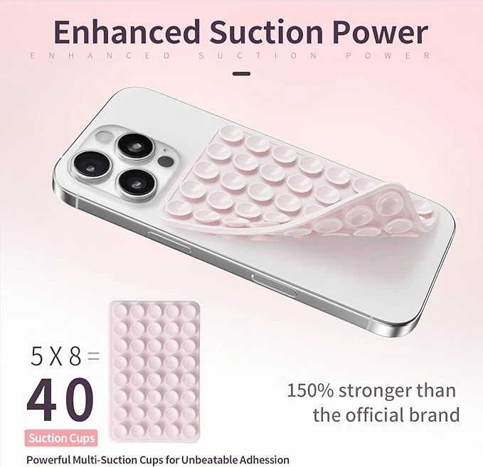 Klearlook Silicone Double-Sided Suction Cup Phone Case Detachable Mountc