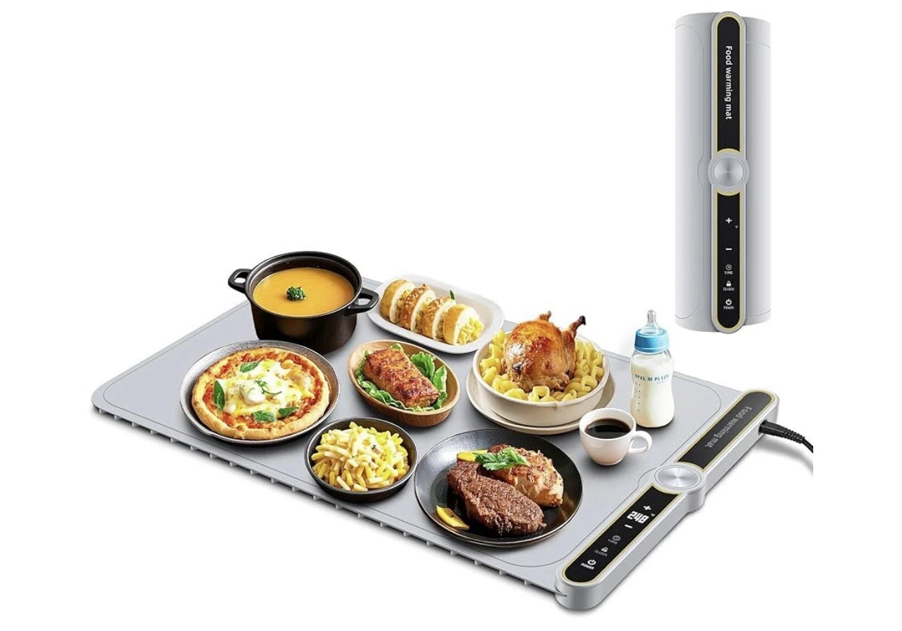 Warming Mat for Food, Food Warmer with 9-Temperature Adjustable
